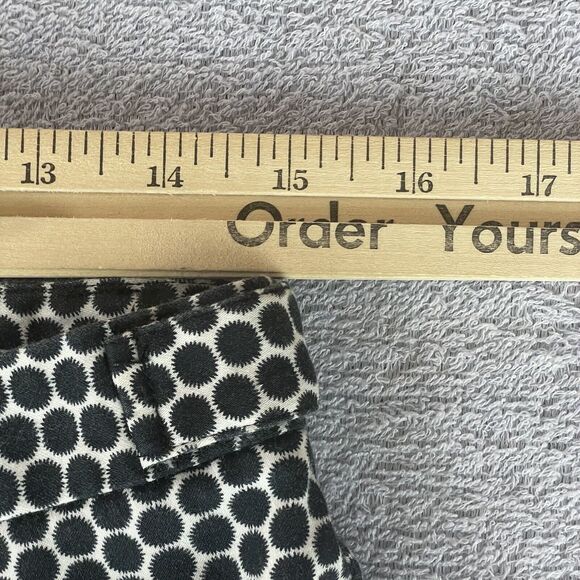 LAUNDRY Shelli Segal Bermuda Shorts Women's Size 8 Black / White Circles Stretch - Picture 10 of 16